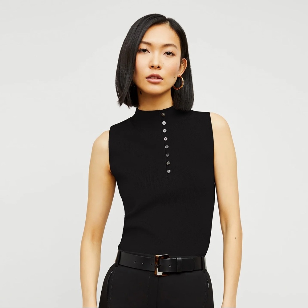 The Malki Top in Black Jardigan Knit Size XS